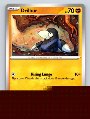 Drilbur HP 70 Rising Lunge Attack Rarity Orange Vibrant Pokémon | eBay