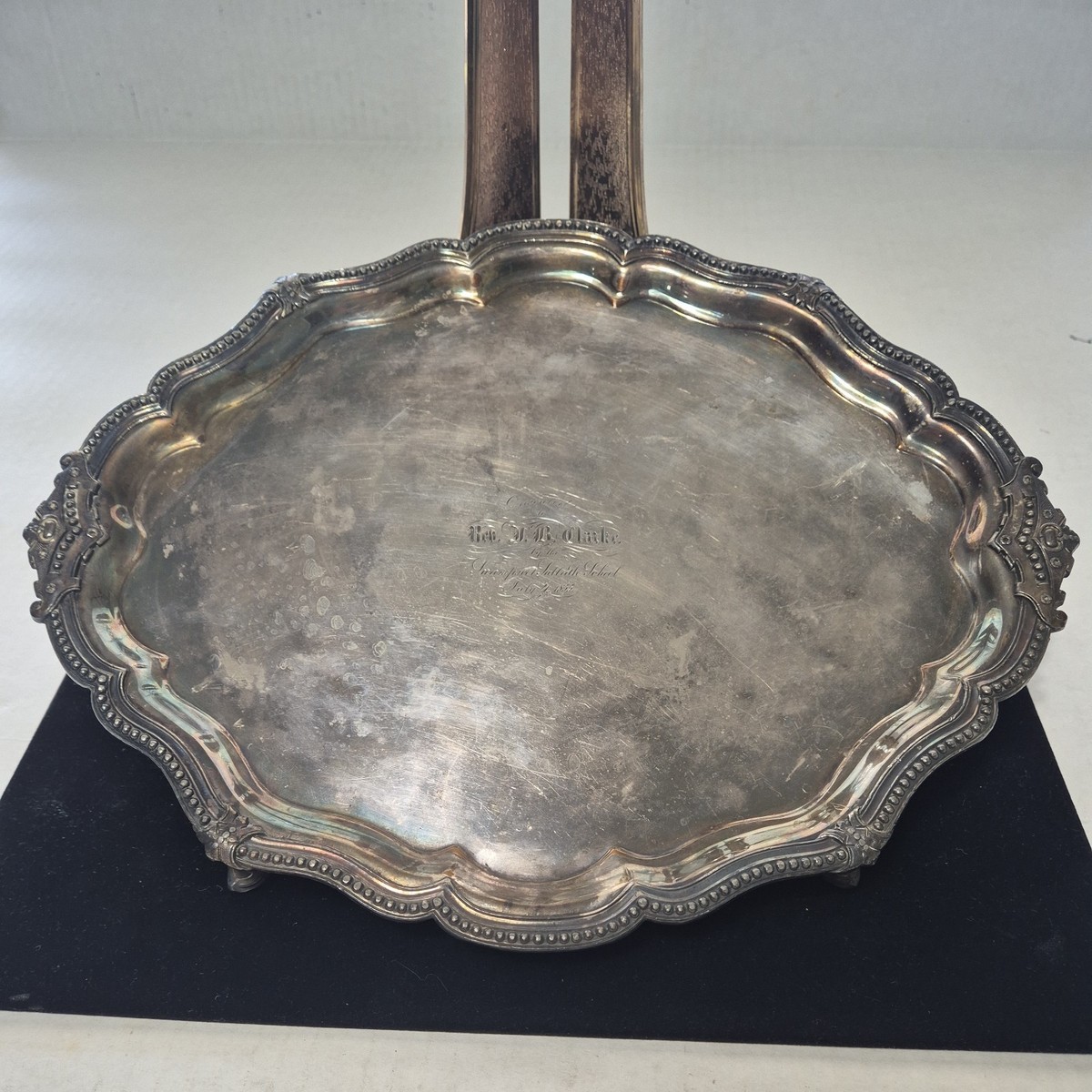Antique Silver-Plated Tray by James Dixon & Sons – Dated July 4