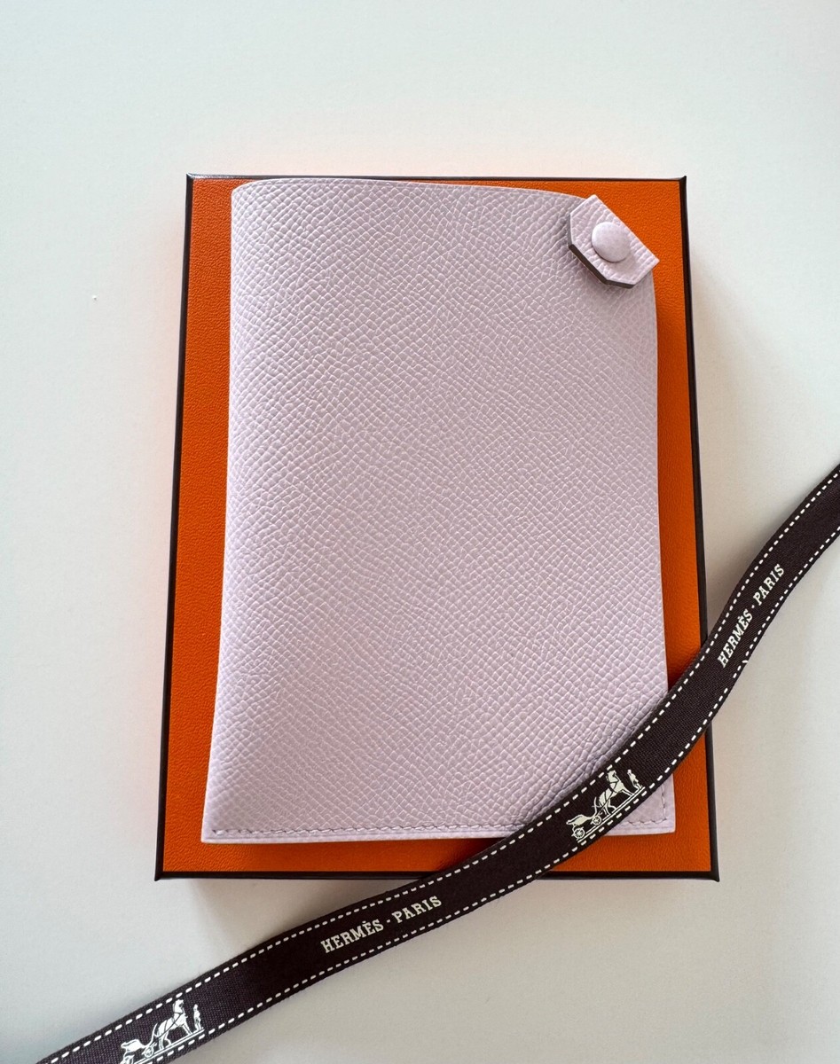 HERMES Tarmac Passport Case Epsom Leather Mauve Pale Pink