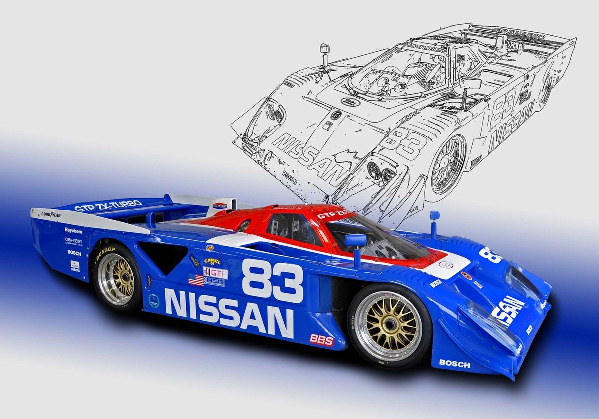 Nissan GTP ZX-Turbo IMSA Prototype Vintage Classic Race Car Photo