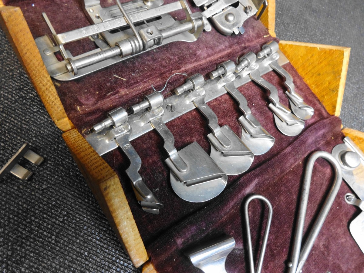 Antique Oak Singer Puzzle Box 1889 With Attachments Sewing Machine