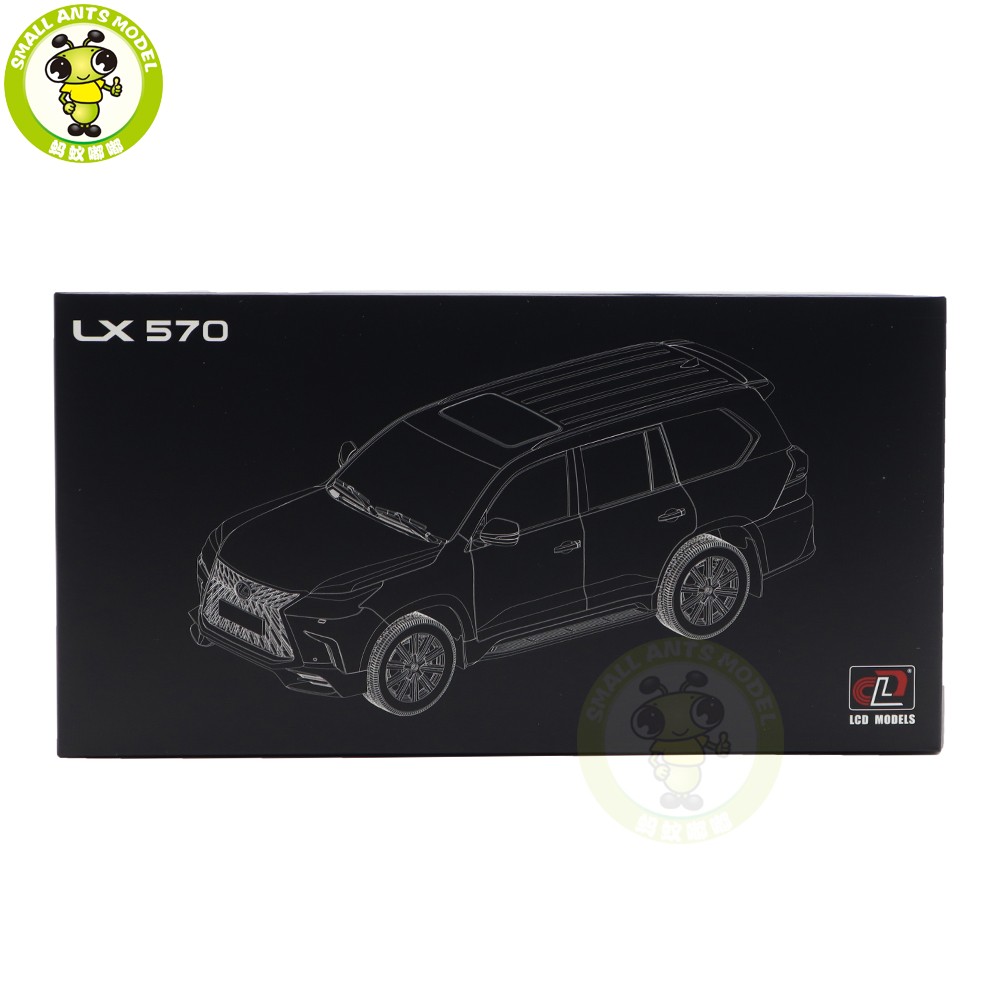 1/18 LCD Toyota LEXUS LX570 Black Diecast Model Toy Car Gifts For