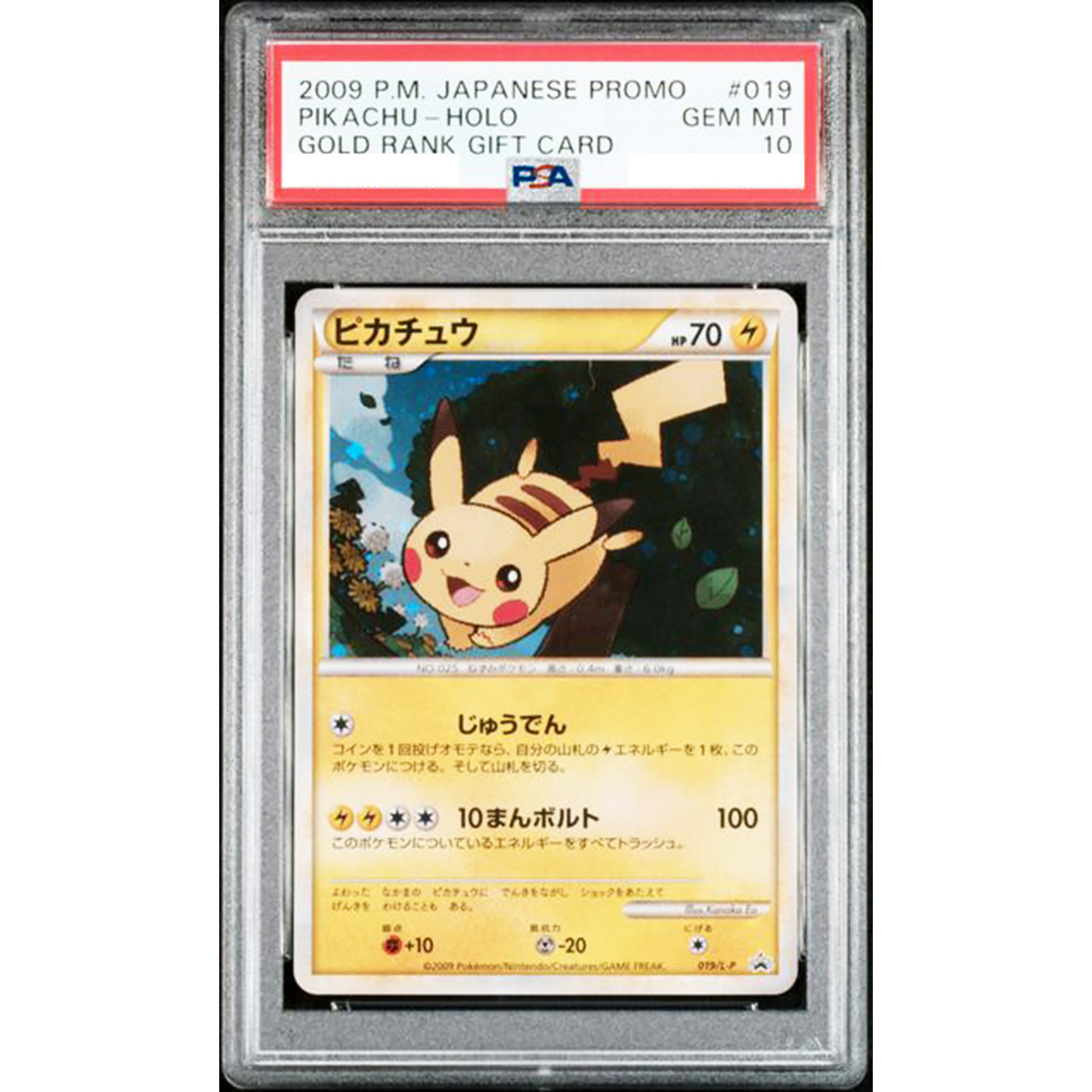 Pikachu 2009 Japanese L-P Promo #019/L-P Gold Rank Gift Card Price