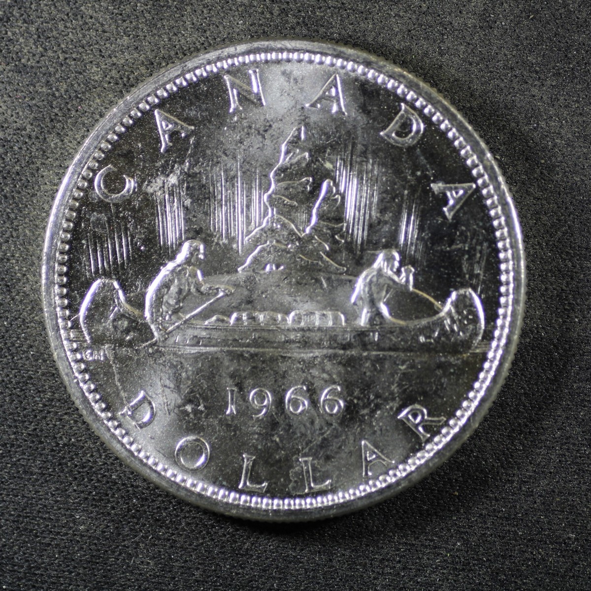 1966 $1 Canada Silver Dollar Canadian Coin Queen Elizabeth II BU