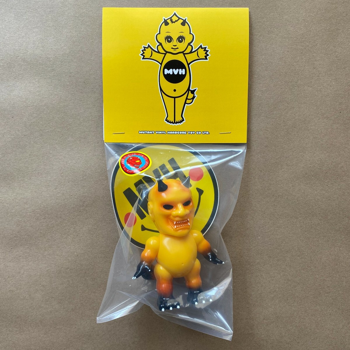 Mutant Vinyl Hardcore Kewpie Lash Yellow Jacket Sofubi Designer