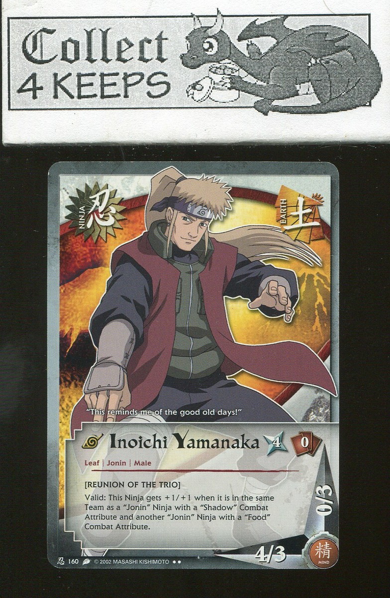 Shonen Jump Naruto CCG Inoichi Yamanaka Ninja 160 Nrmt Near Mint