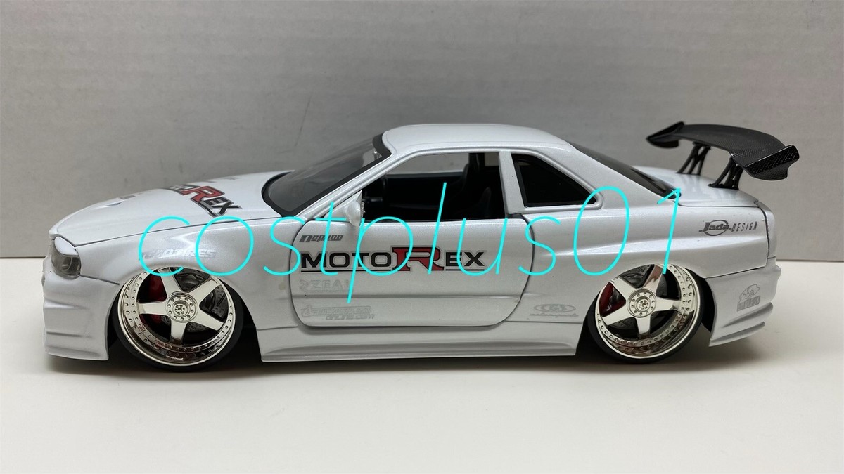 JADA DUB CITY 2002 NISSAN SKYLINE GT R R34 1:24 WHITE MOTOREX
