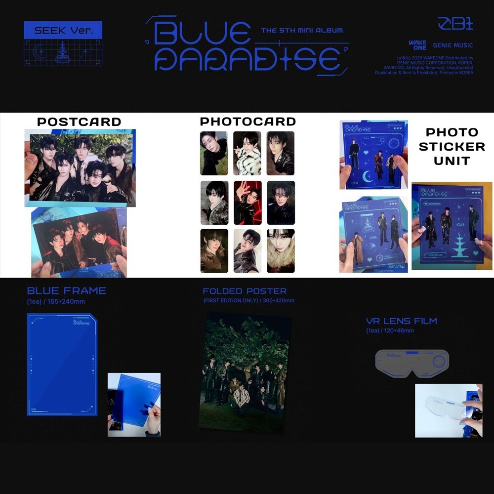ZB1 ZEROBASEONE x BLUE PARADISE SEEK PTB VER ALBUM VR PC PHOTOCARD