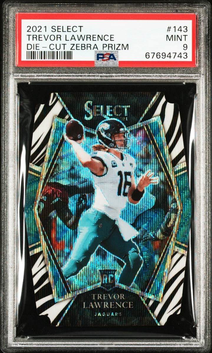 Trevor Lawrence 2021 Select Premier Level Die Cut Zebra Prizm