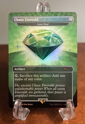 MTG Sonic Secret Lair Chaos Emerald Lotus Petal 7031 Green Mythic