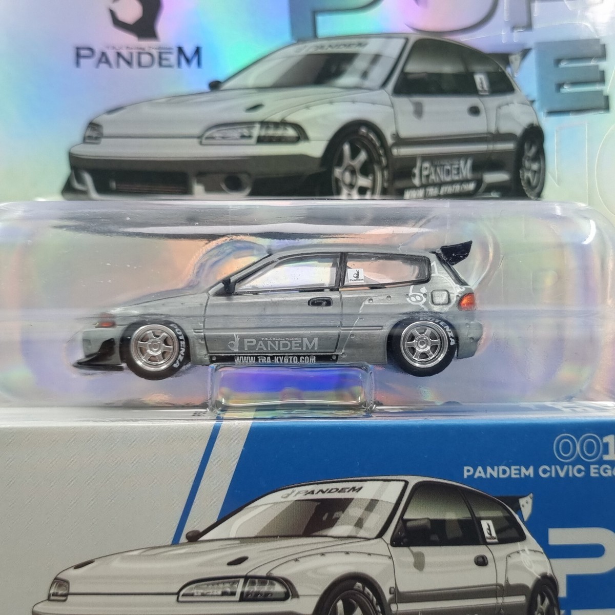 POP RACE ENIGMA HONDA CIVIC PANDEM EG6 BLUE REGULAR & CHASE CAR
