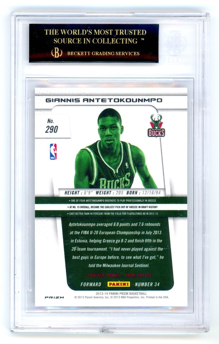 2013-14 Prizm GIANNIS ANTETOKOUNMPO Red White Blue Rookie RC BGS