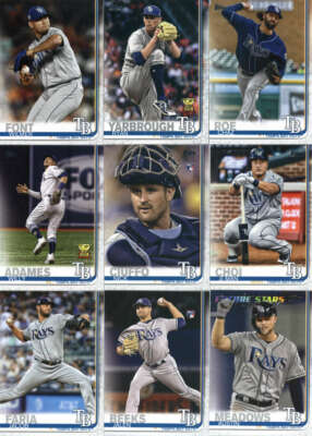 2019 Topps Complete (Series 1 & 2) Tampa Bay Rays Team Set of 21