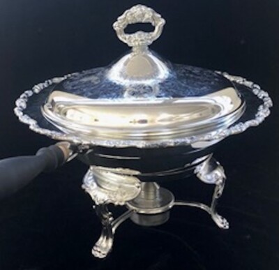 Vintage Oneida Royal Provincial Chafing Dish With Stand + Fuel