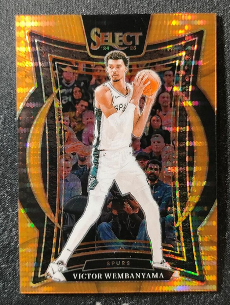Victor Wembanyama 2024 Select #9 Concourse FOTL Neon Orange Pulsar