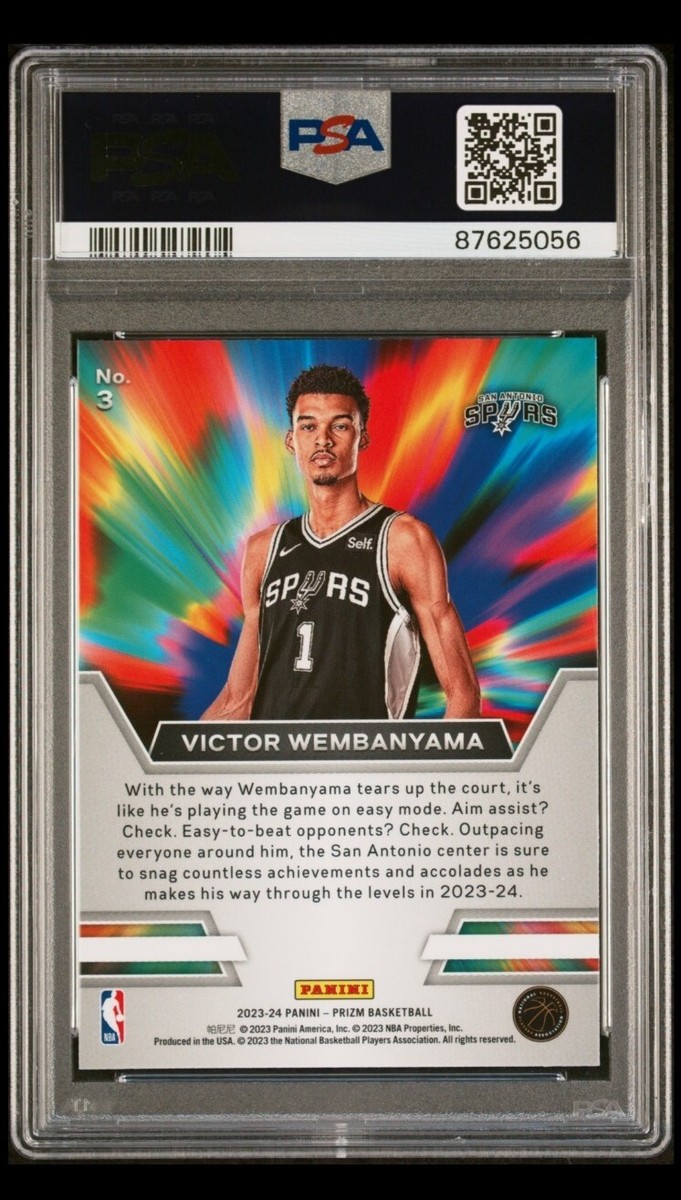 2023-24 Prizm Victor Wembanyama PSA 10 Rookie Instant Impact Gem