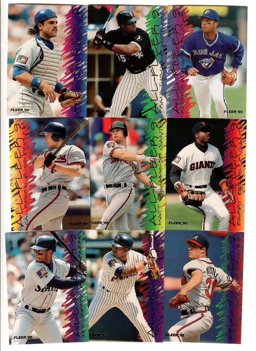 1995 Fleer All-Fleer 9 CARD Complete Set GRIFFEY, RIPKEN, BONDS