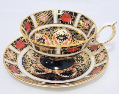 Royal Crown Derby Old Imari 1128 Elizabeth Cobalt Blue Tea Cup