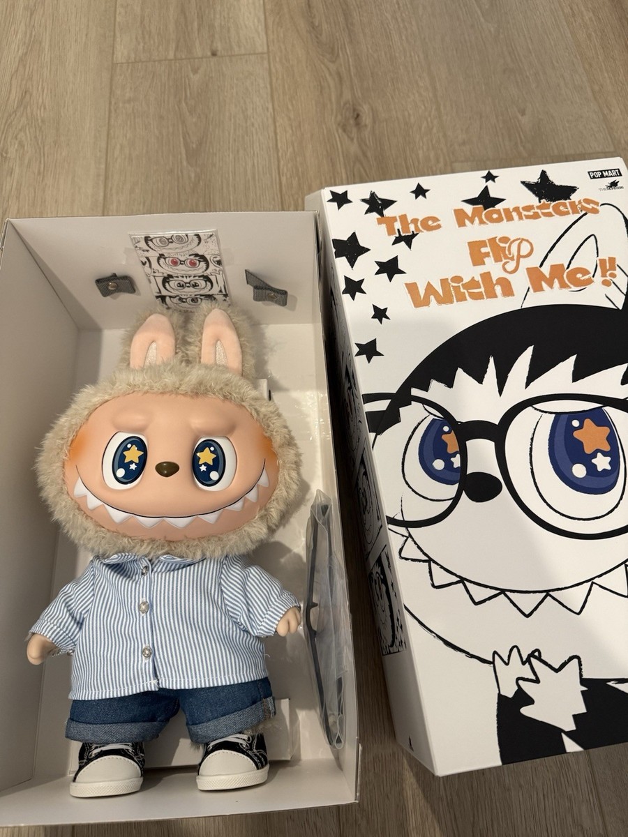 POPMART the Monsters Flip with Me Vinyl Big Plush Doll Labubu