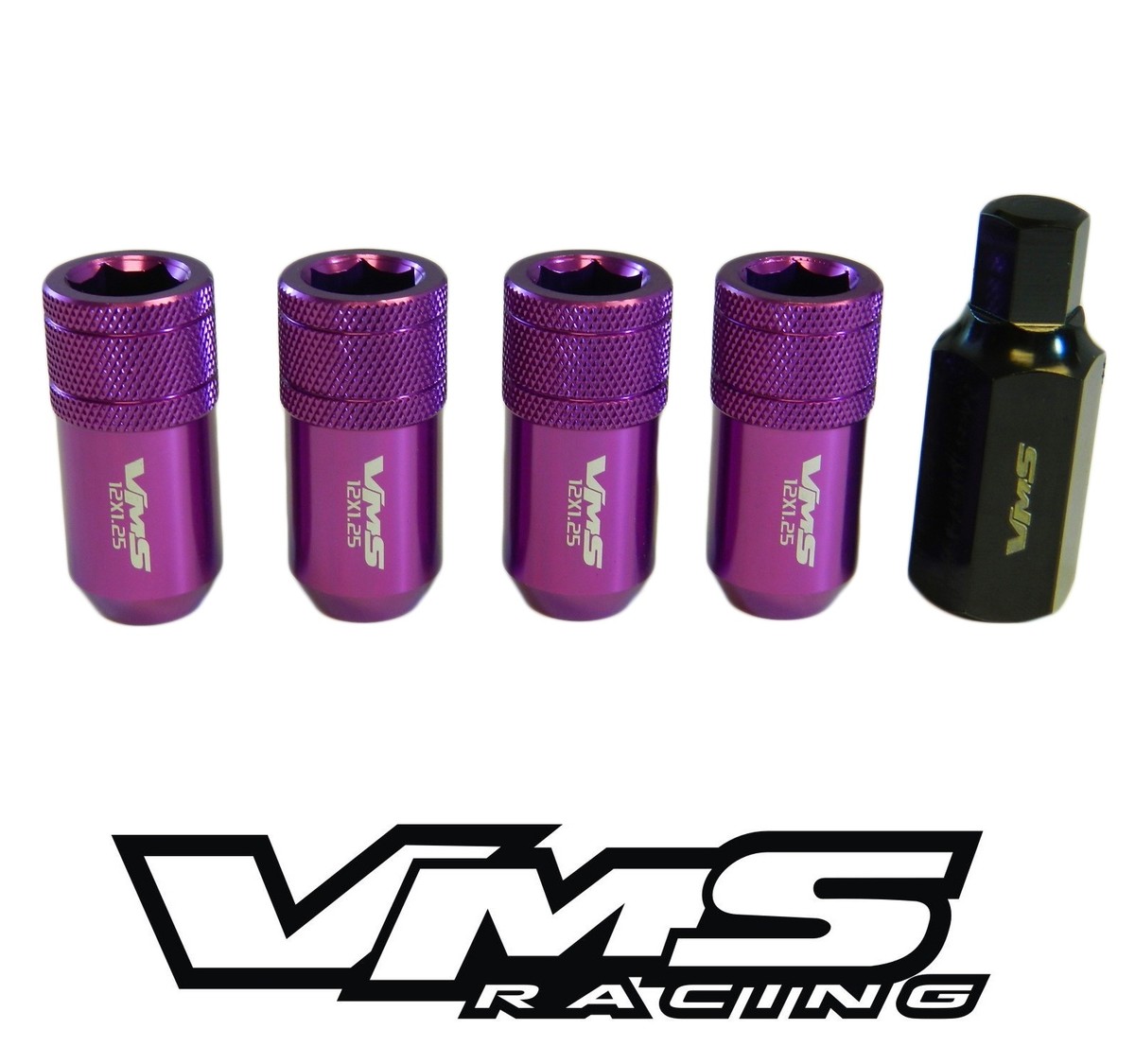 VMS RACING 16PC 42MM PREMIUM HEX TUNER WHEEL LUG NUTS 12X1.25