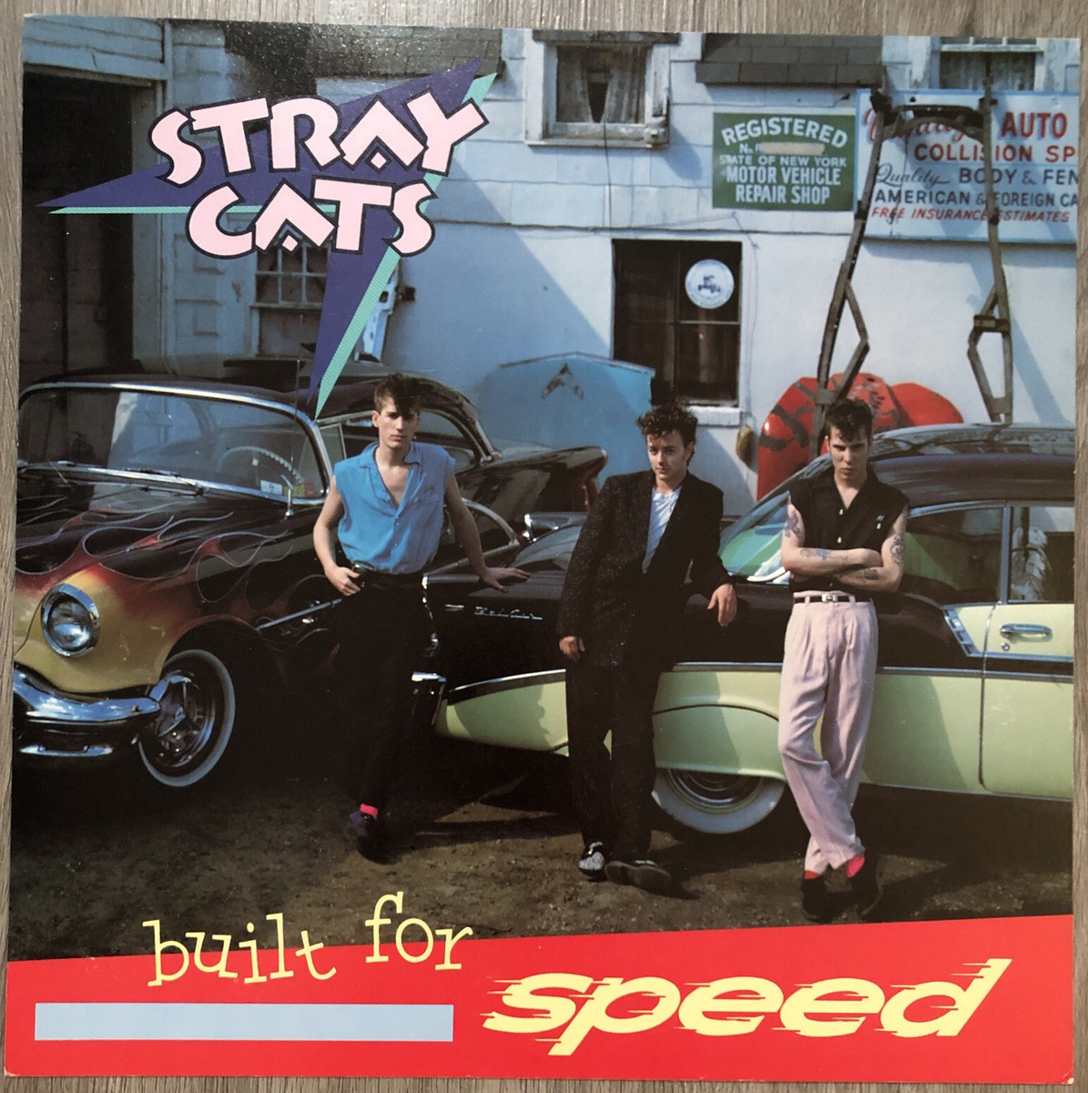 Original Vintage Poster Stray Cats Built For Speed Album Cover