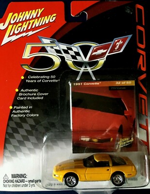 50th Anniversary 1991 Corvette C4 Johnny Lightning 1:64 Die-Cast