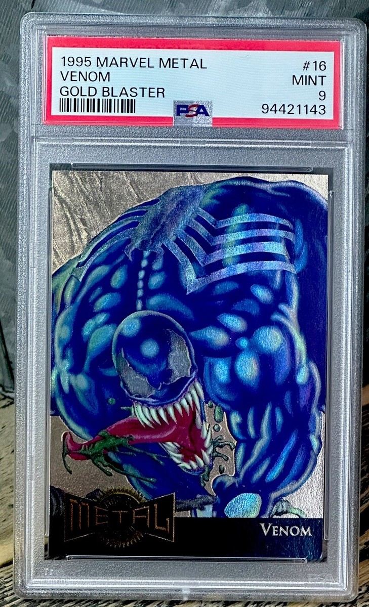 VENOM PSA GRADED RARE 90's MARVEL METAL GOLD HOLO FOIL SP INSERT