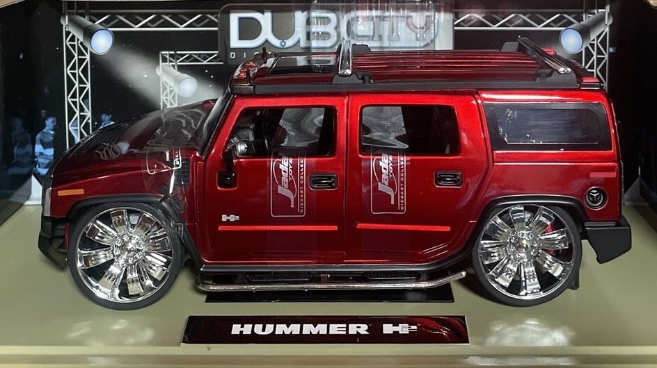 Hummer H2 DUB CITY BIG BALLER$ JADA 1:18 SCALE Die-cast Collection