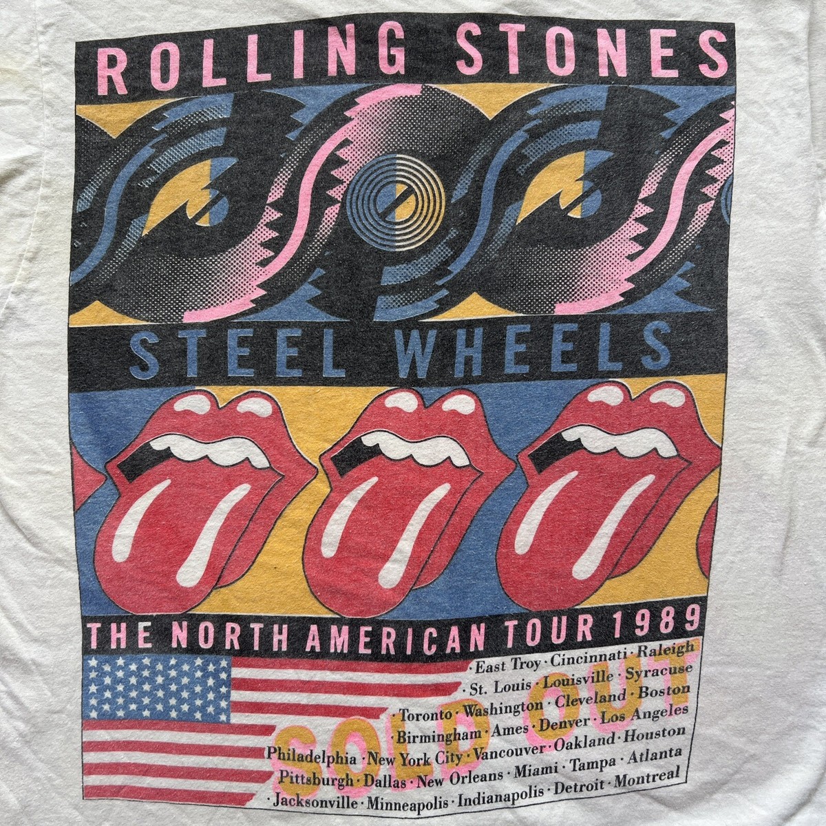 Vintage Rolling Stones 1989 Steel Wheels North American Tour M
