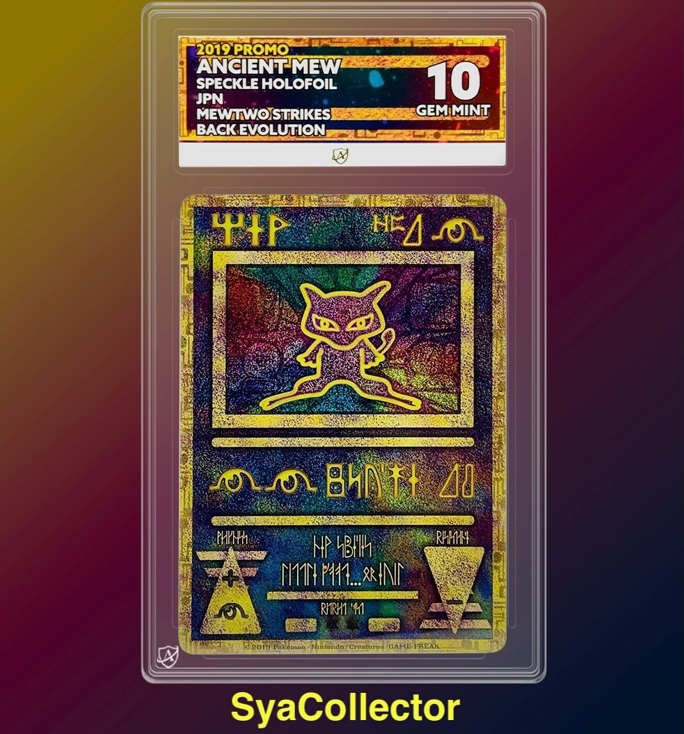 Ace10 Ancient Mew 2019 Promo Speckle Holofoil Mewtwo Strikes Back