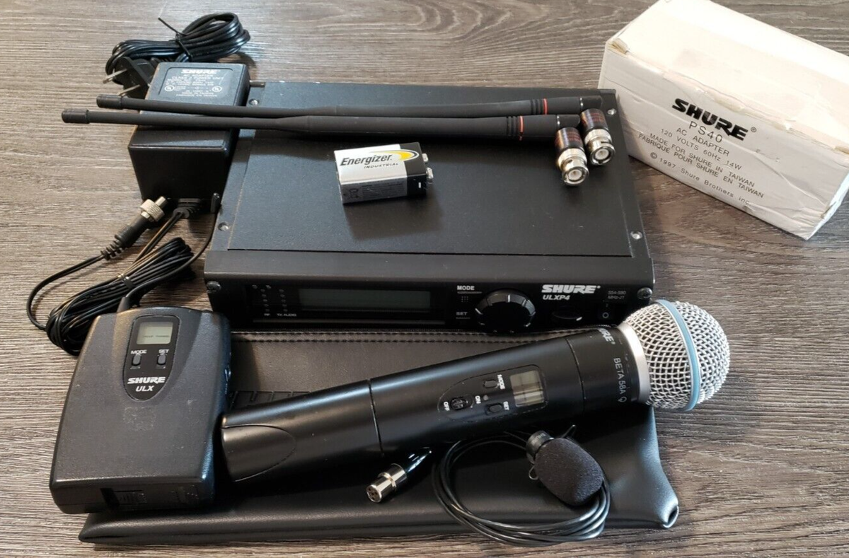 SHURE ULX-P BETA 58A & LAVALIER WIRELESS SYSTEM MODEL J1 554