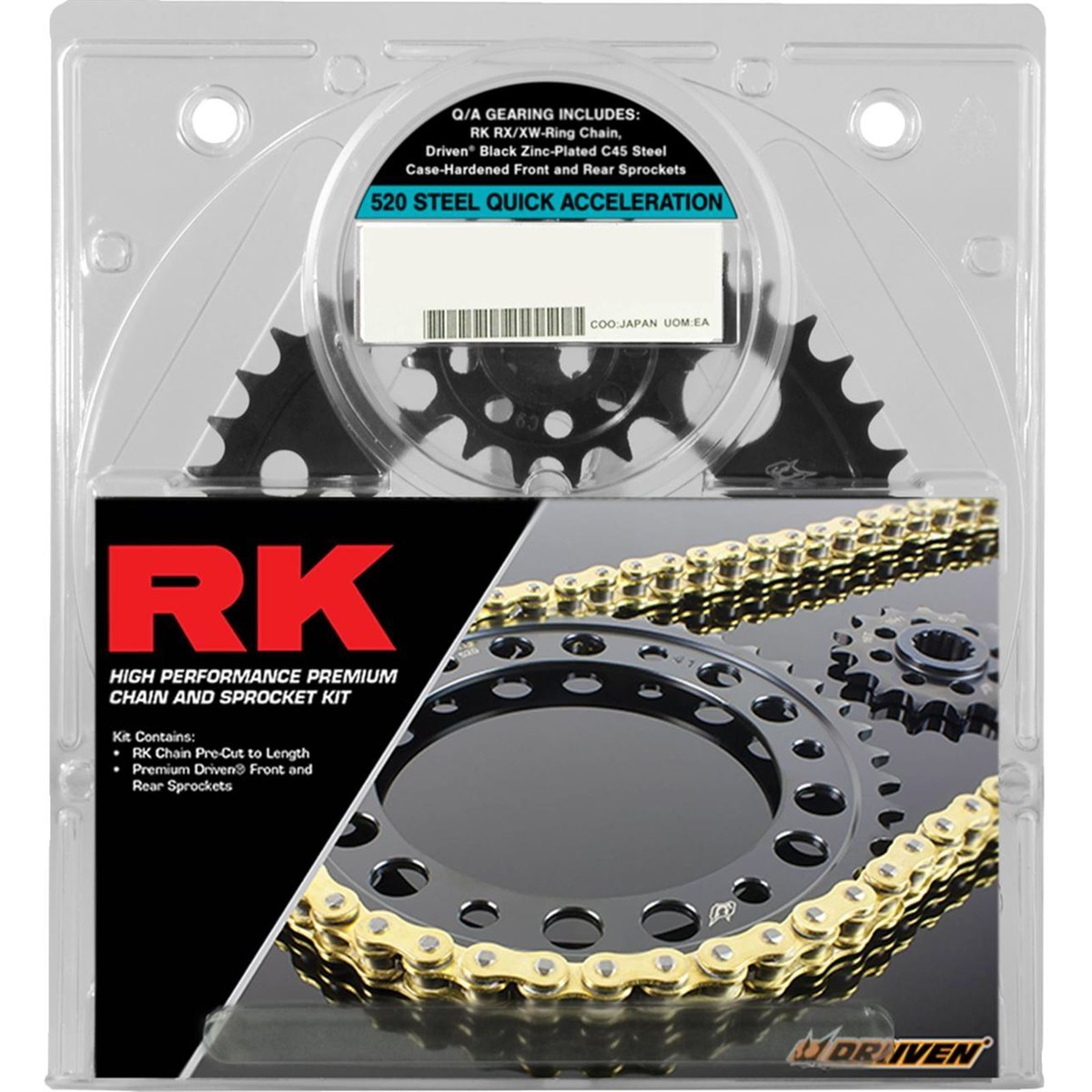 RK Excel Chain and Sprocket Kit - Natural for Kawasaki ZX-6R '07