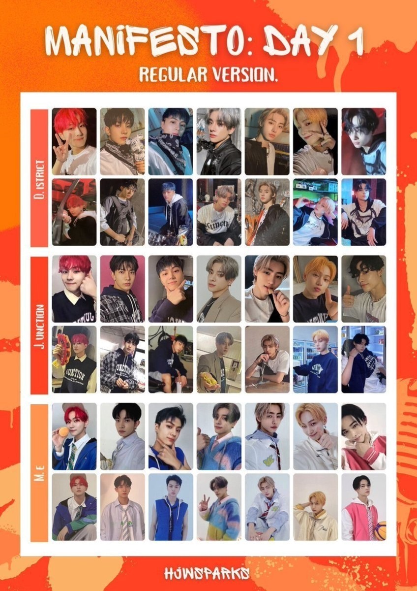 JAKE ENHYPEN MANIFESTO : DAY1 official Photo card D J M Regular