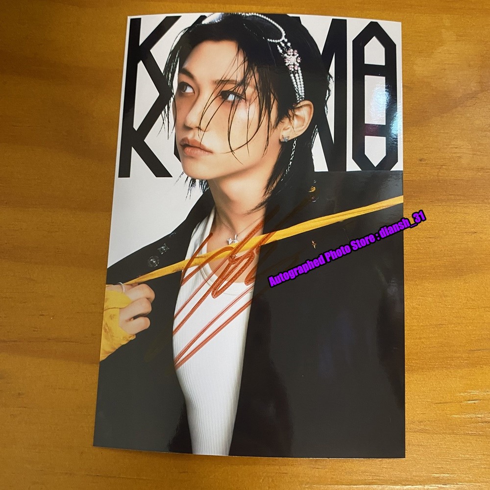 STRAY KIDS FELIX AUTOGRAPHED SIGNED PHOTO 4*6 - KARMA TEASER