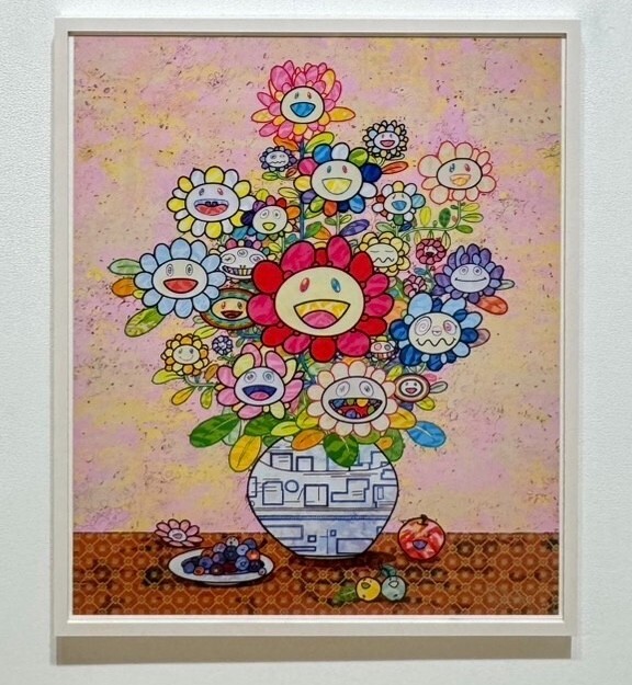 Takashi Murakami Longing for Zao Wou-Ki's Flower Painting Signed