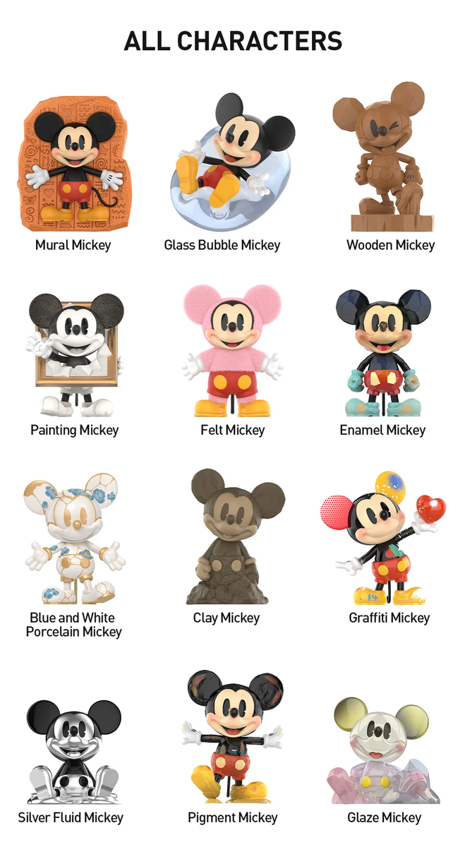 DISNEY MICKEY BOUNDLESS CREATIVITY SERIES FIGURES 3.94INCHES
