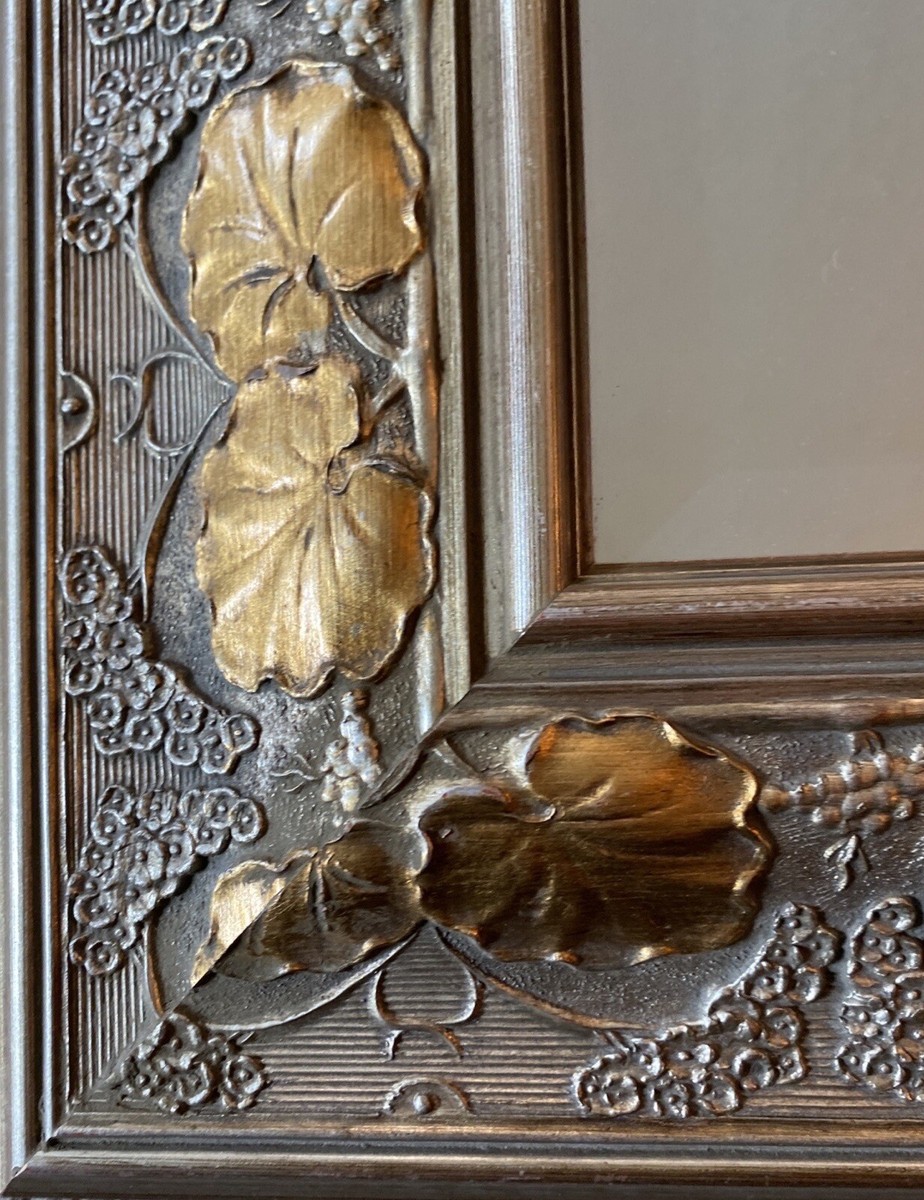Windsor Art Mirror VTG Gold Gilded Frame, Beveled 18” X 16”/ 9.5”X