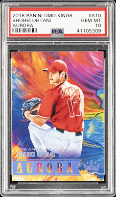 2018 PANINI DIAMOND KINGS AURORA #A10 SHOHEI OHTANI ROOKIE RC PSA
