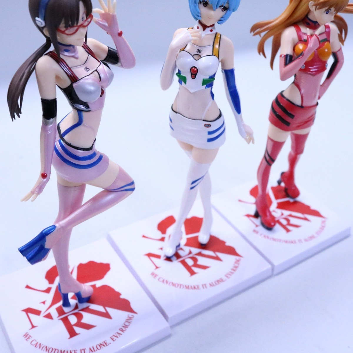 Evangelion Racing Asuka & Mari & Rei Premium RQ Figure Race Queen