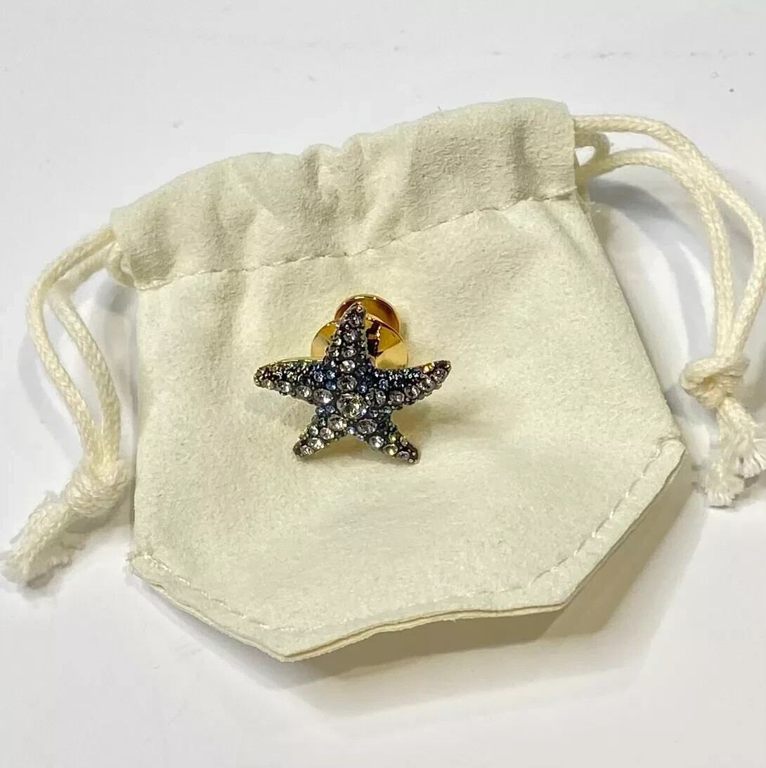 Swarovski Crystal 2025 SCS STARFISH TACK PIN 5725025 NEW IN POUCH