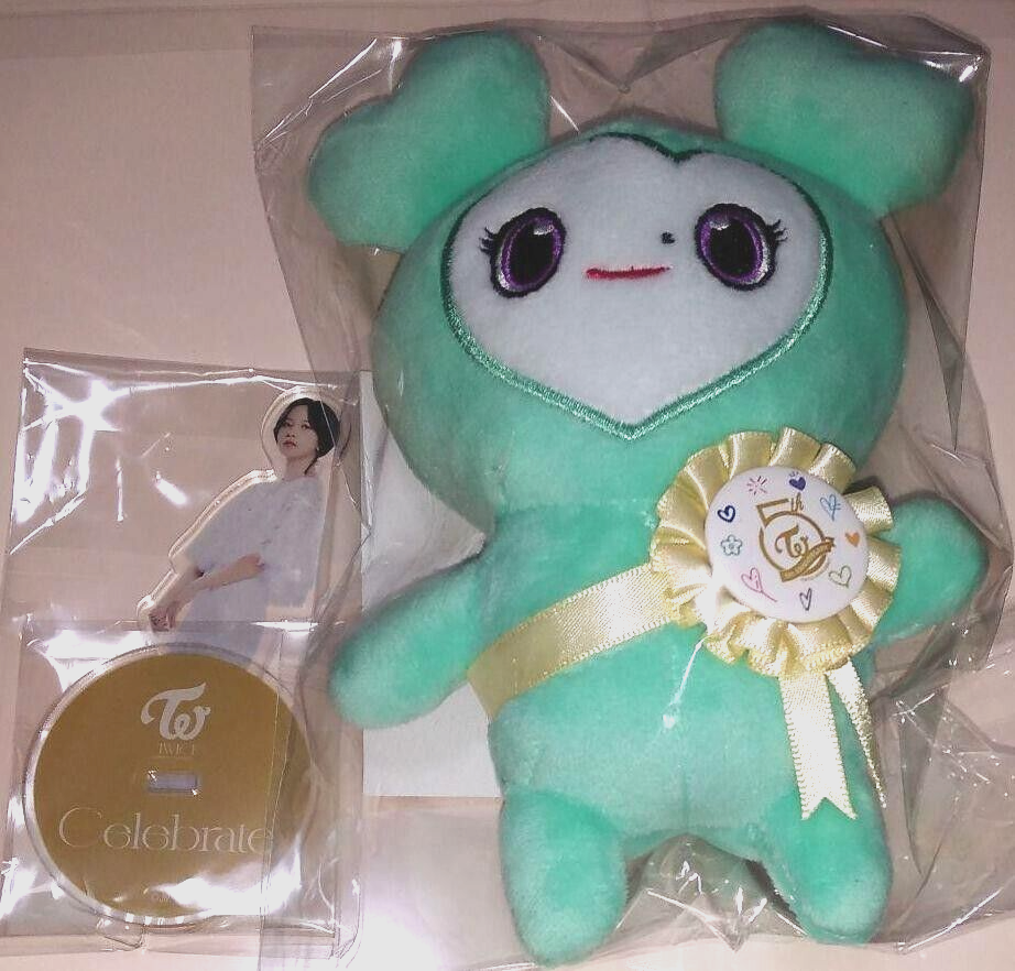 TWICE Mina Celebrate Mively Official Lovely Plush Doll + Acrylic