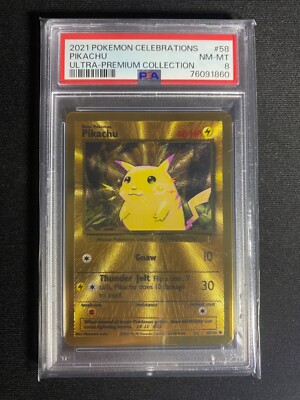2021 Pokemon Celebrations 25th ANNIVERSARY Pikachu Gold Metal #58