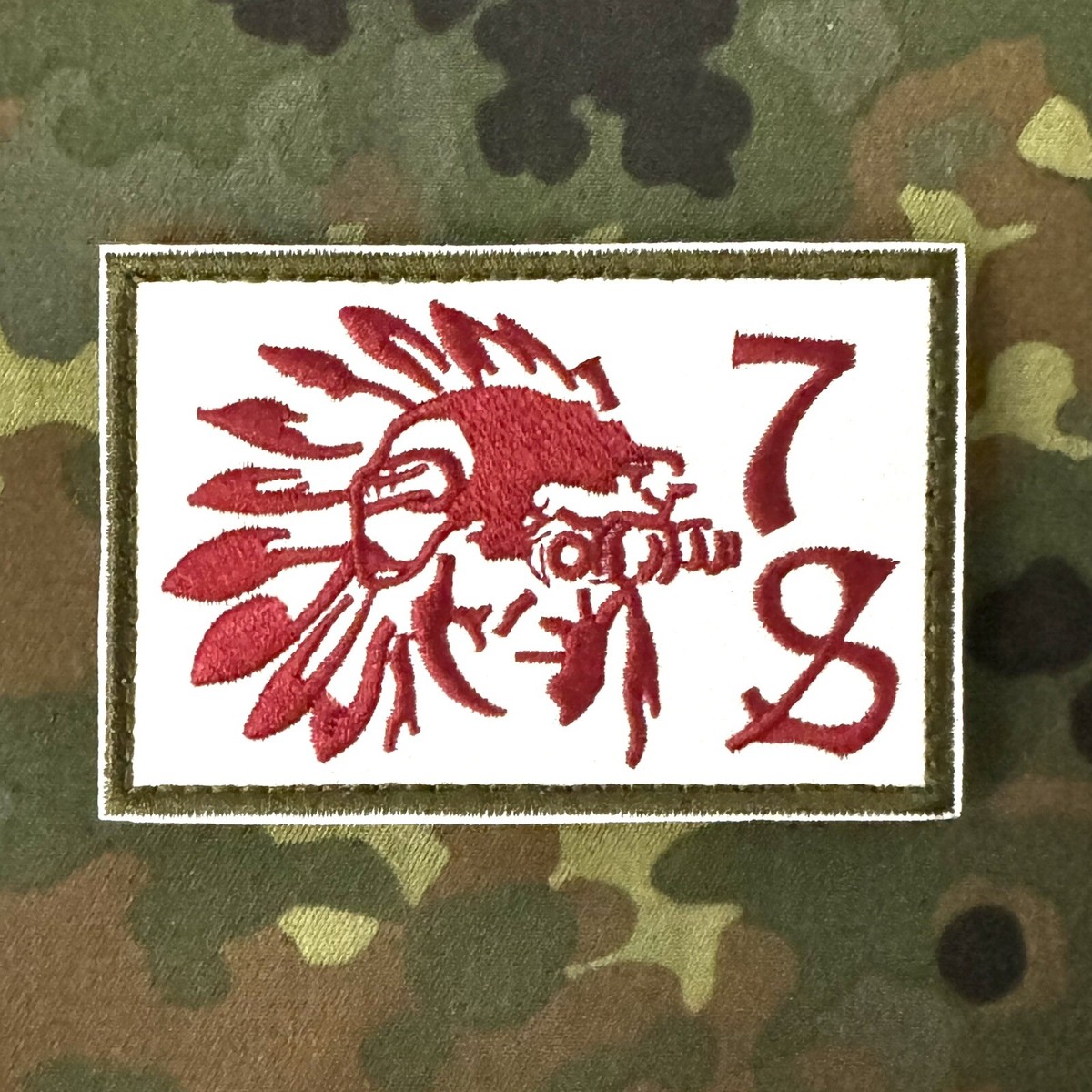 ONE 7 SIXREDMAN Embroidered MORALE Patch Hook/Loop SupDef FOG O7S