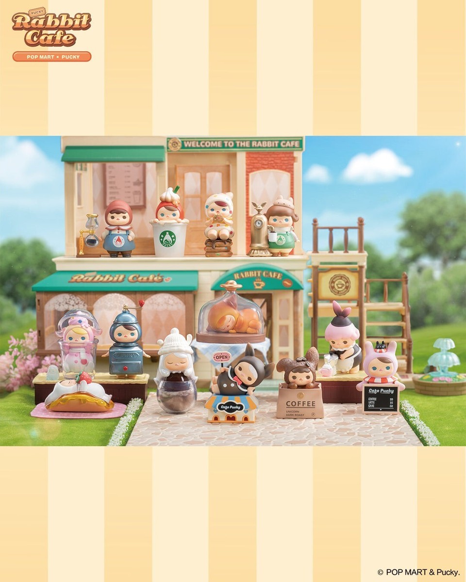 POP MART PUCKY Rabbit Cafe Series Figures - Strawberry Pancake | eBay