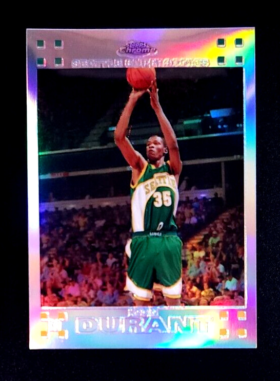 Kevin Durant 2007 Topps Chrome #131 Refractor /1499 Price Guide