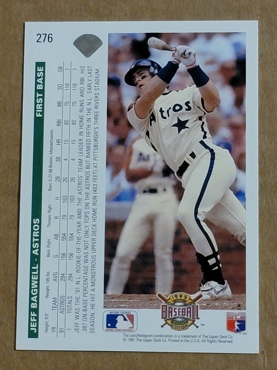Jeff Bagwell 1992 Upper Deck Baseball Card #276 | eBay