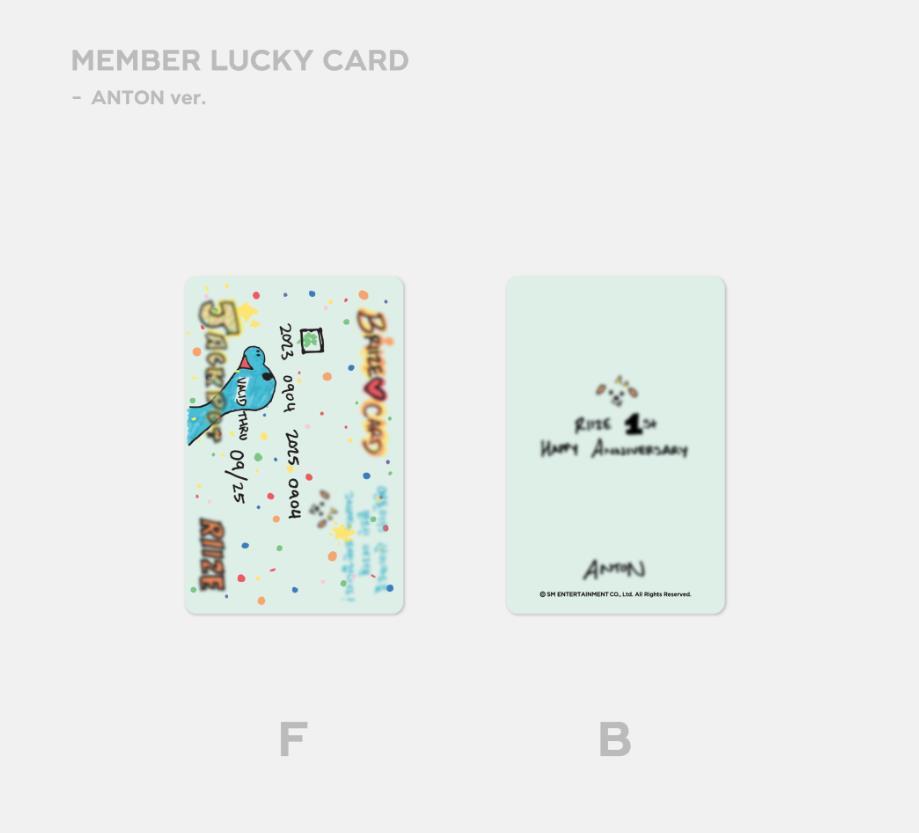 RIIZE 1ST ANNIVERSARY SMTOWN OFFICIAL GOODS MD LUCKY CARD SET +