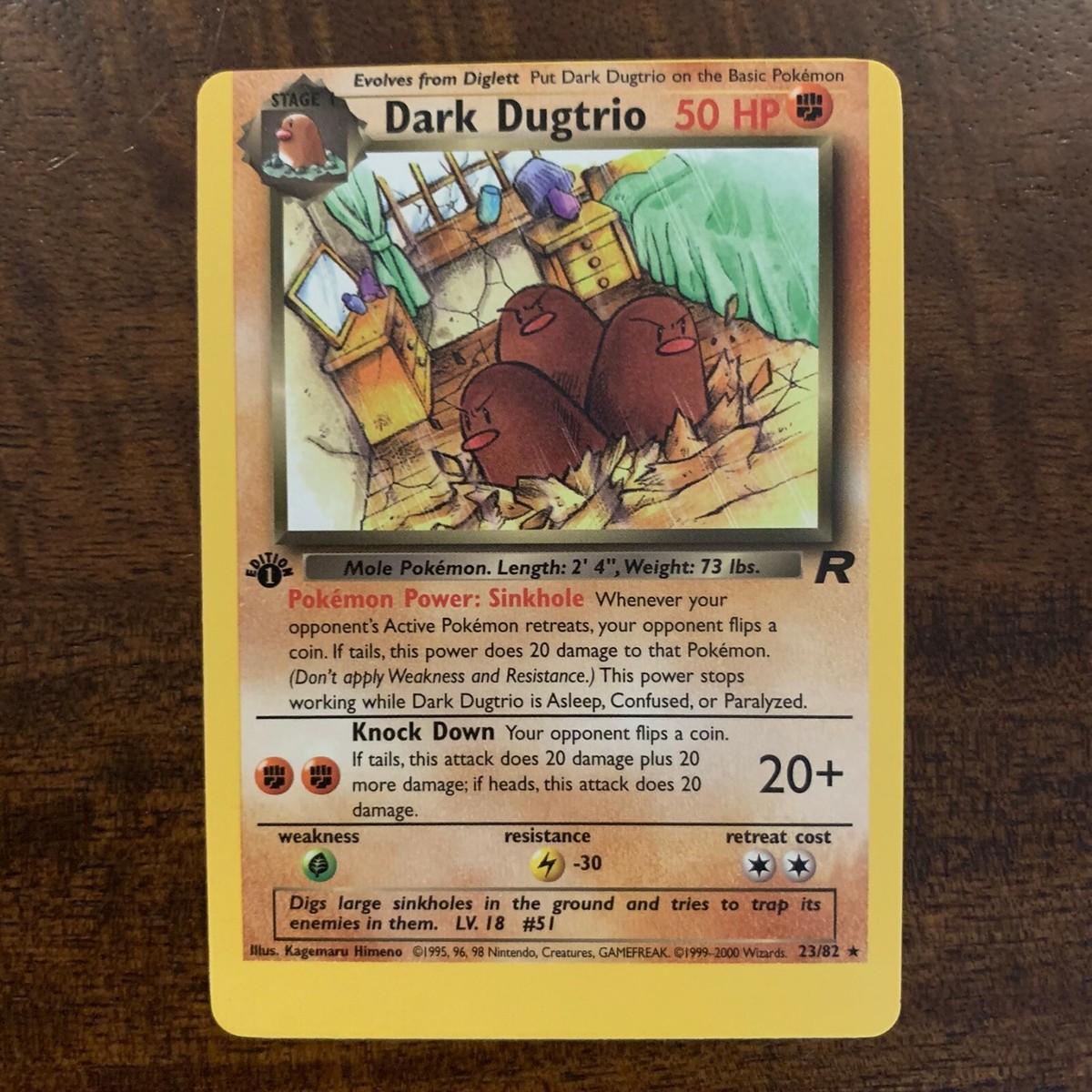 ERROR Pokemon DARK DUGTRIO 1st Edition - Team Rocket - 23/82