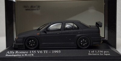 Alfa Romeo 155 V6 TI 1993 Homologation in Black 1:43 Minichamps