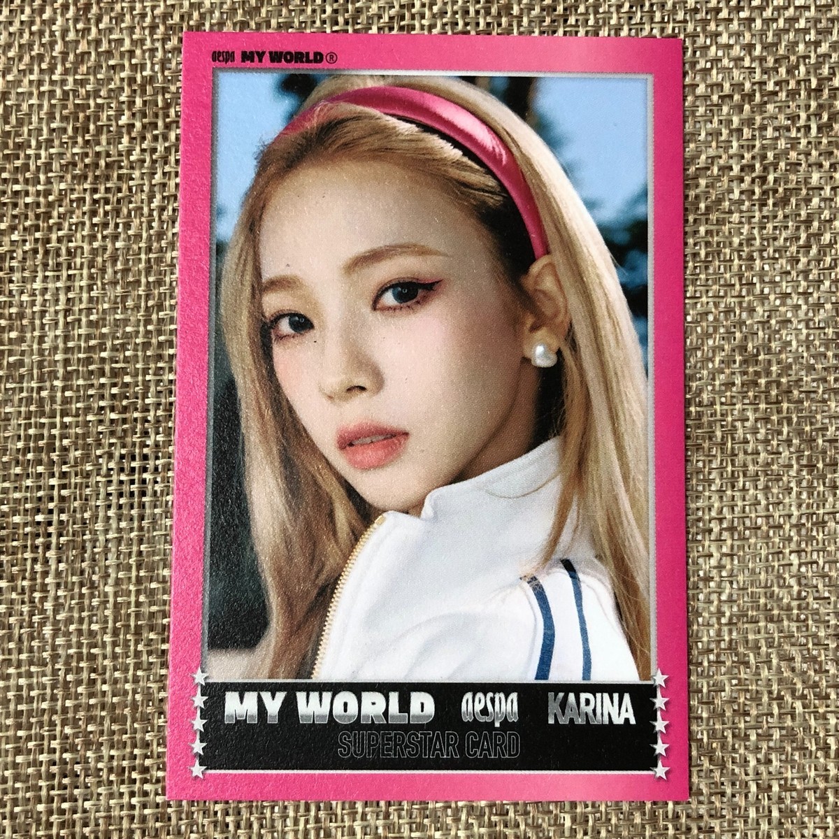 AESPA KARINA [MY WORLD] Official Trading Photocard, Zine Spicy Ver